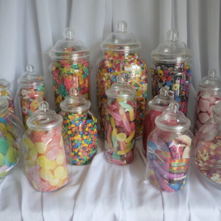 Image of several plastic sweet jars